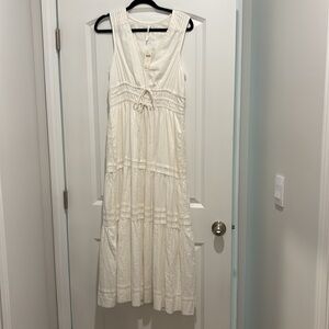 Anthropologie White Summer Maxi Dress